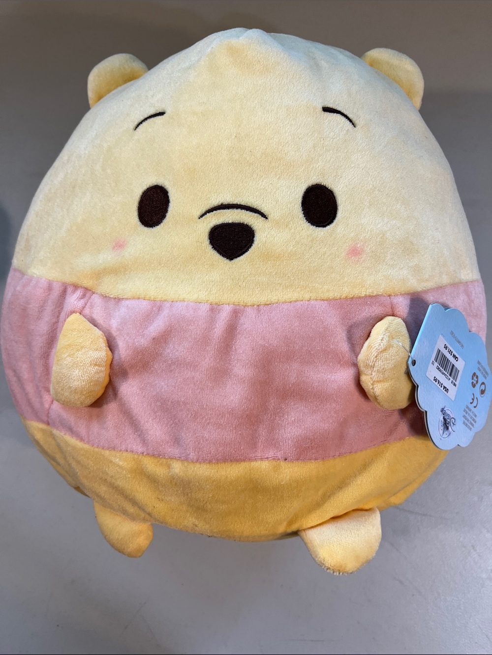 Disney Winnie the Pooh Plush - Yellow and Pink Accent
